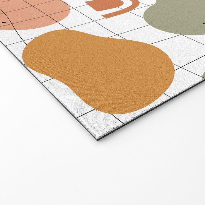 Abstract organic shape art pattern Welcome Mat Gallery Image 2