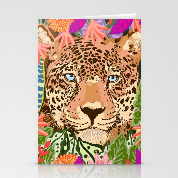 Peek A Boo Leopard Stationery Card Gallery Image 2
