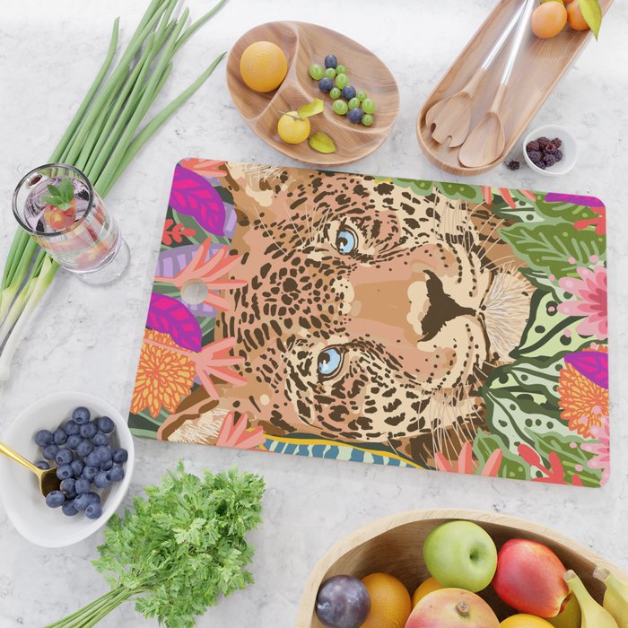 Peek A Boo Leopard Cutting Board Gallery Image 2