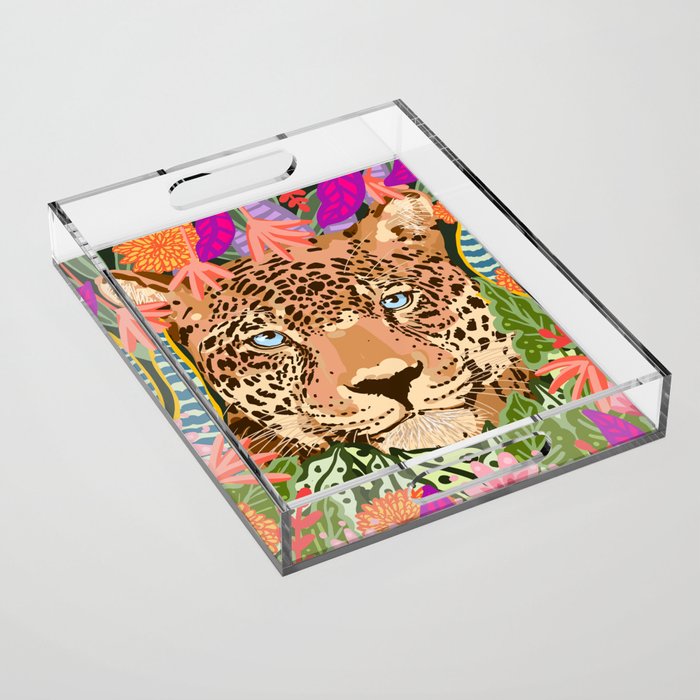 Peek A Boo Leopard Acrylic Tray Gallery Image 1