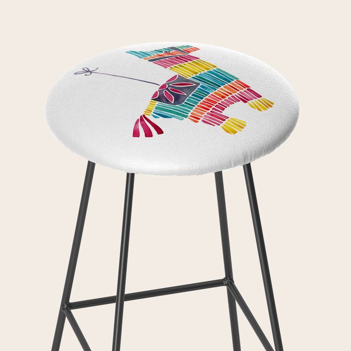 Mexican Donkey PinÌata - CMYK Palette Stool Gallery Image 2