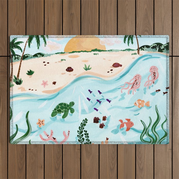 Underwater Outdoor Rug Gallery Image 1