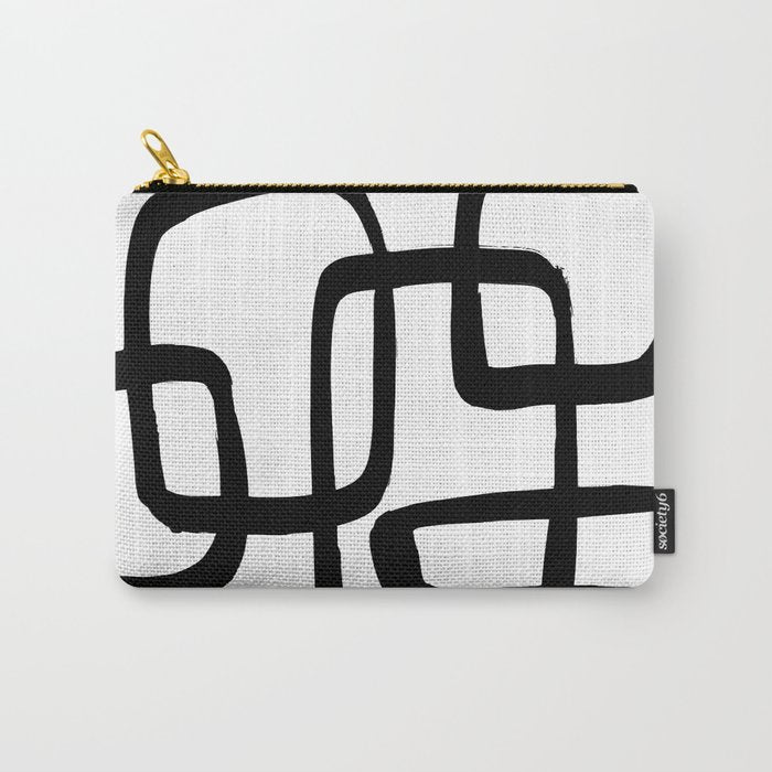 Retro Ink White Background Carry All Pouch Gallery Image 1