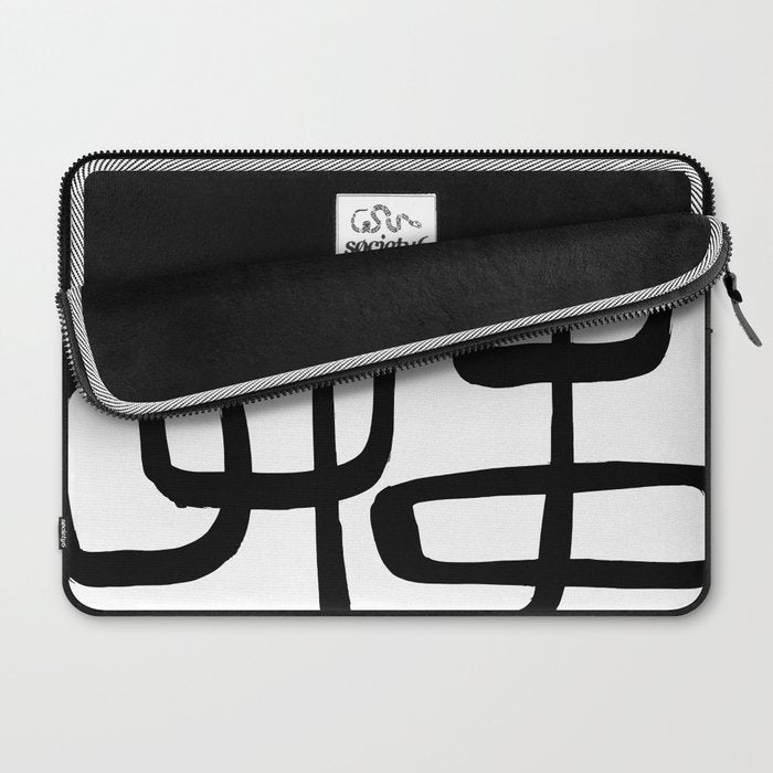 Retro Ink White Background Laptop Sleeve Gallery Image 2