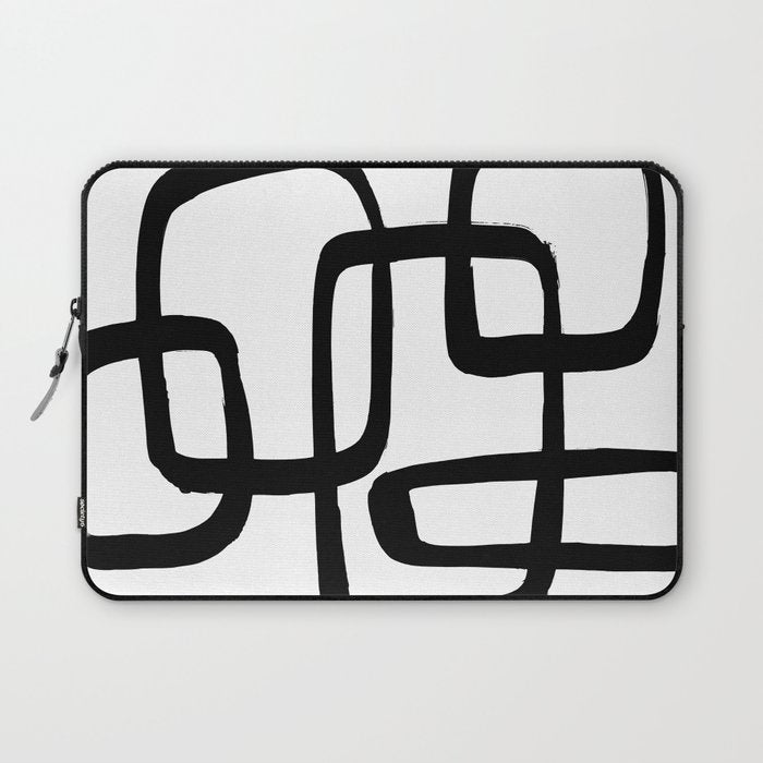 Retro Ink White Background Laptop Sleeve Gallery Image 1