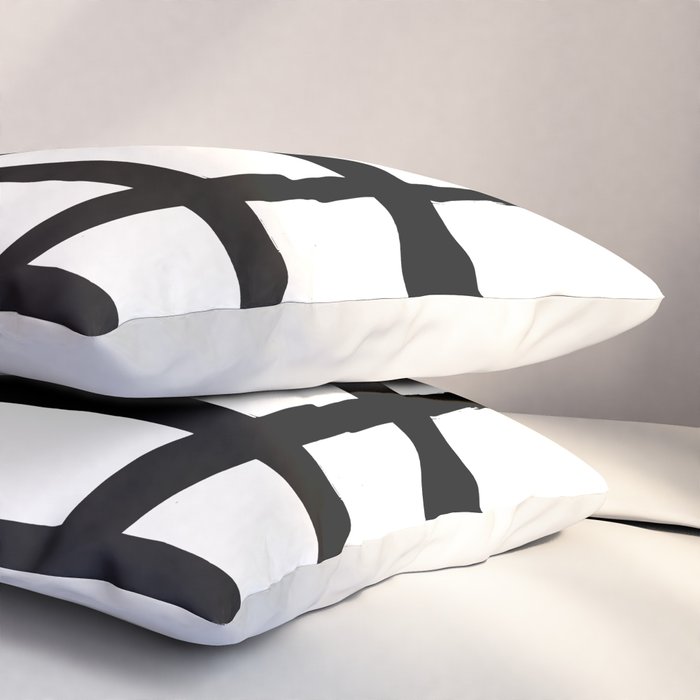 Retro Ink White Background Pillow Sham Gallery Image 3