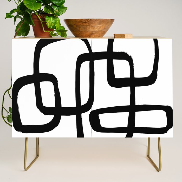 Retro Ink White Background Credenza Gallery Image 1