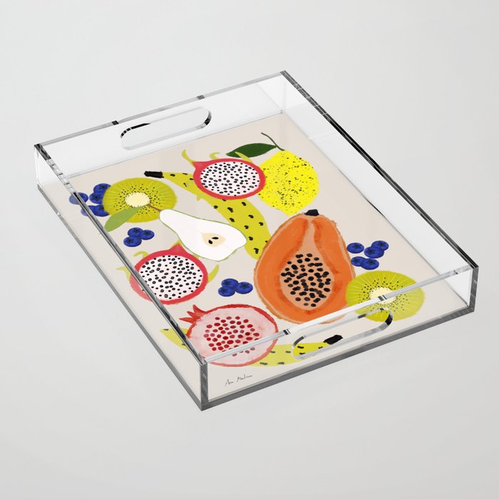 Tropical fruits Acrylic Tray Gallery Image 1