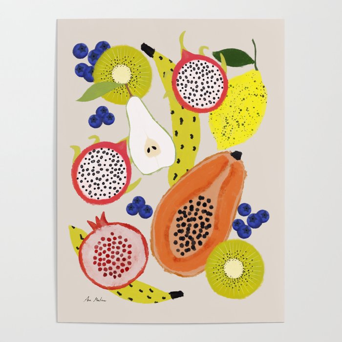 Tropical fruits Poster Gallery Image 1