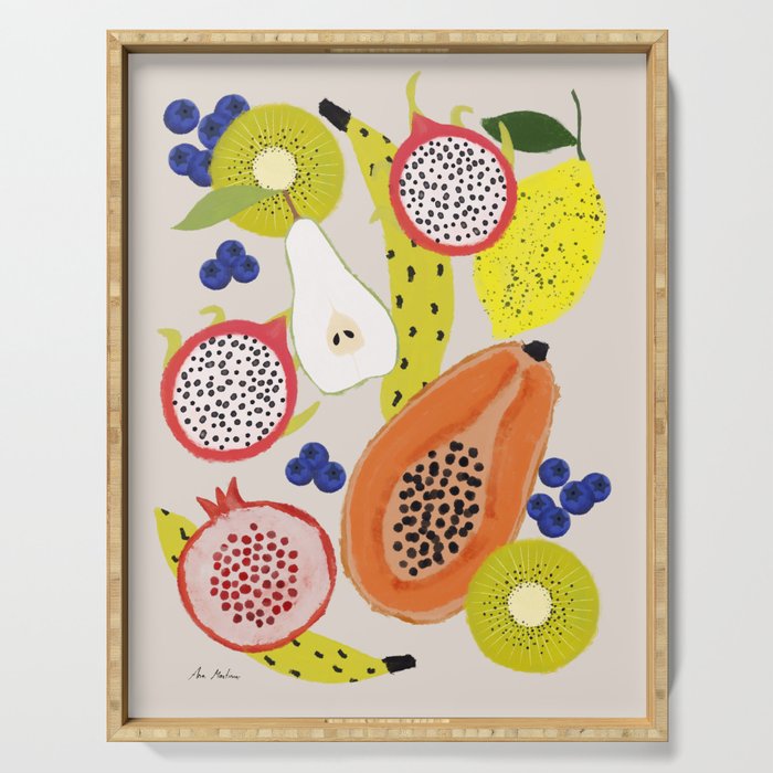 Tropical fruits Serving Tray Gallery Image 1