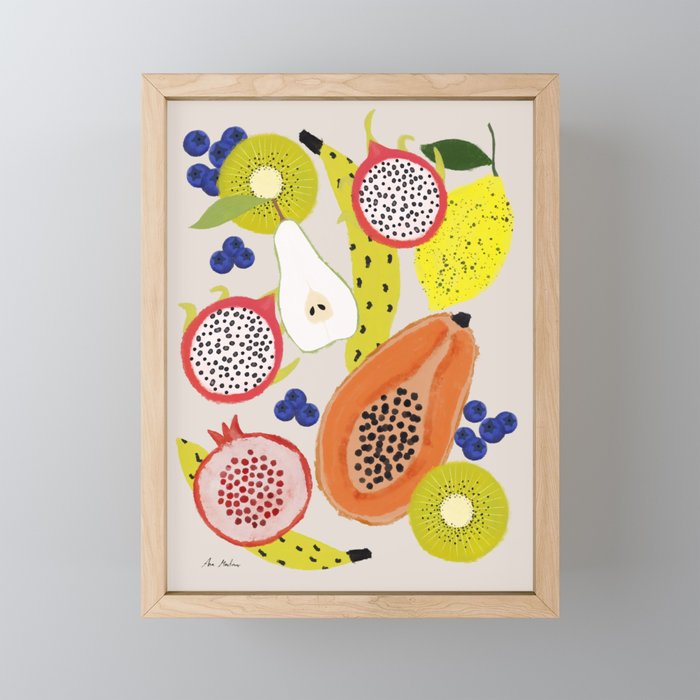 Tropical fruits Mini Art Print Gallery Image 1