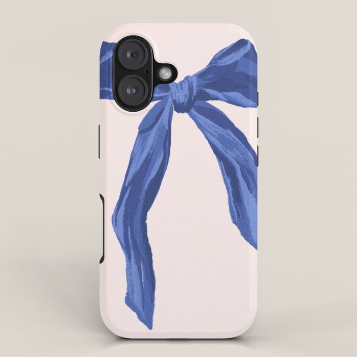 Blue realistic bow  iPhone Case Gallery Image 1