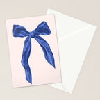 Blue realistic bow  Stationery Card Gallery Image 2