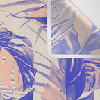 Blue and pink leafy jungle J Wall Tapestry Gallery Image 3