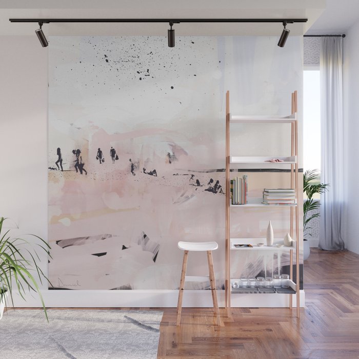 Peach Beach Wall Mural Gallery Image 1