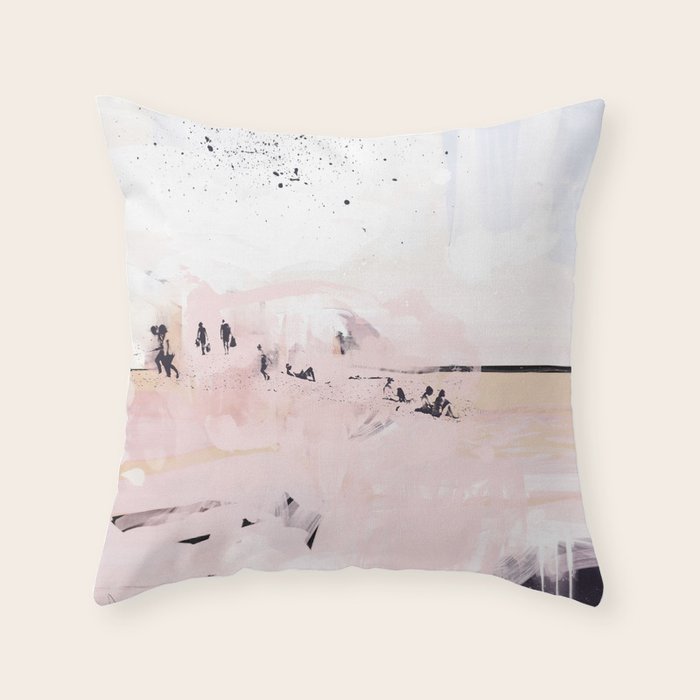 Peach Beach Throw Pillow Gallery Image 6