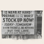 Prohibition restaurant advertising liquor and beer warning customers to stock up now on liquor and beer before prohibition goes into affect black and white illustration photograph - photography - photographs ad Wall Hanging Gallery Image 1