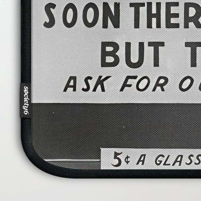 Prohibition restaurant advertising liquor and beer warning customers to stock up now on liquor and beer before prohibition goes into affect black and white illustration photograph - photography - photographs ad Laptop Sleeve Gallery Image 3