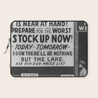 Prohibition restaurant advertising liquor and beer warning customers to stock up now on liquor and beer before prohibition goes into affect black and white illustration photograph - photography - photographs ad Laptop Sleeve Gallery Image 1