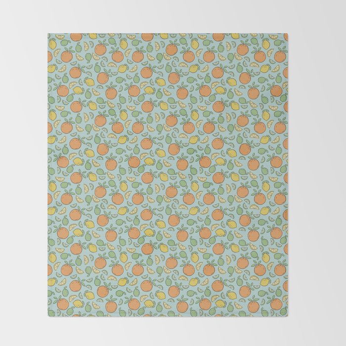 Summer Citrus Throw Blanket Gallery Image 2