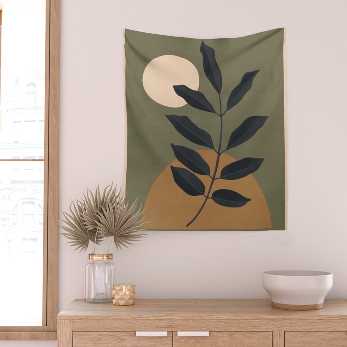 Abstract Art /Minimal Plant 40 Wall Tapestry Gallery Image 2