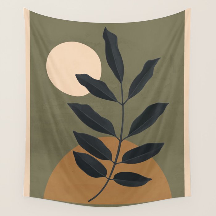 Abstract Art /Minimal Plant 40 Wall Tapestry Gallery Image 4