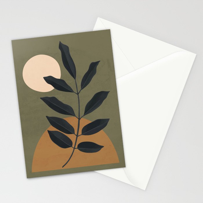 Abstract Art /Minimal Plant 40 Stationery Card Gallery Image 2