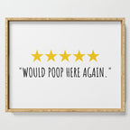 Would Poop Here Again Serving Tray Gallery Image 1