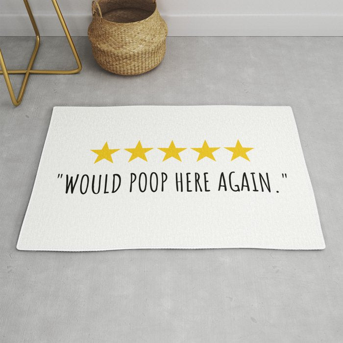 Would Poop Here Again Rug Gallery Image 1