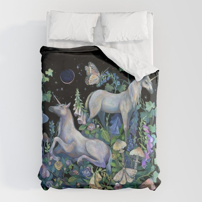 Unicorns Magical Rose Garden Duvet Cover Gallery Image 1