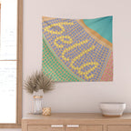 Bella / Beautiful Italy Beach Umbrellas - Aerial Italian Wall Tapestry Gallery Image 2