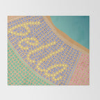 Bella / Beautiful Italy Beach Umbrellas - Aerial Italian Throw Blanket Gallery Image 2