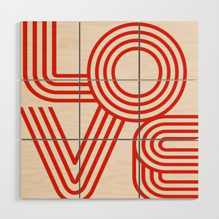 Love Typography Wood Wall Art Gallery Image 1