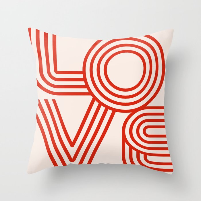Love Typography Throw Pillow Gallery Image 1