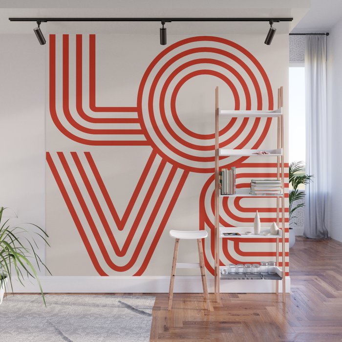 Love Typography Wall Mural Gallery Image 1