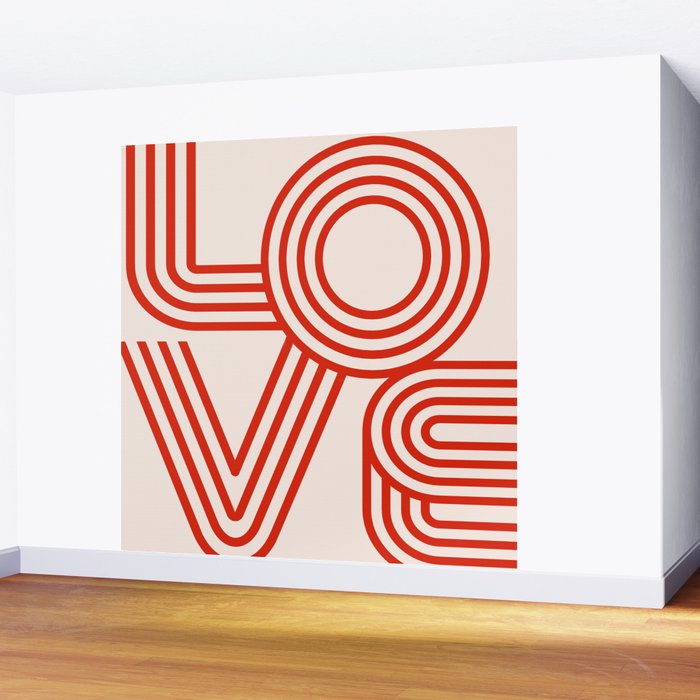 Love Typography Wall Mural Gallery Image 2