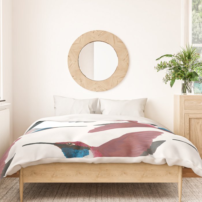 Red Hummingbird  Duvet Cover Gallery Image 3