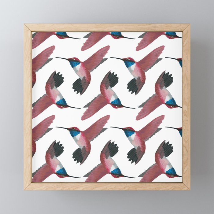 Red Hummingbird  Mini Art Print Gallery Image 1