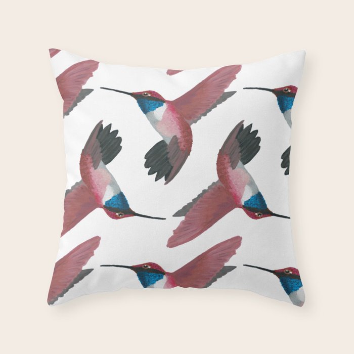 Red Hummingbird  Throw Pillow Gallery Image 6