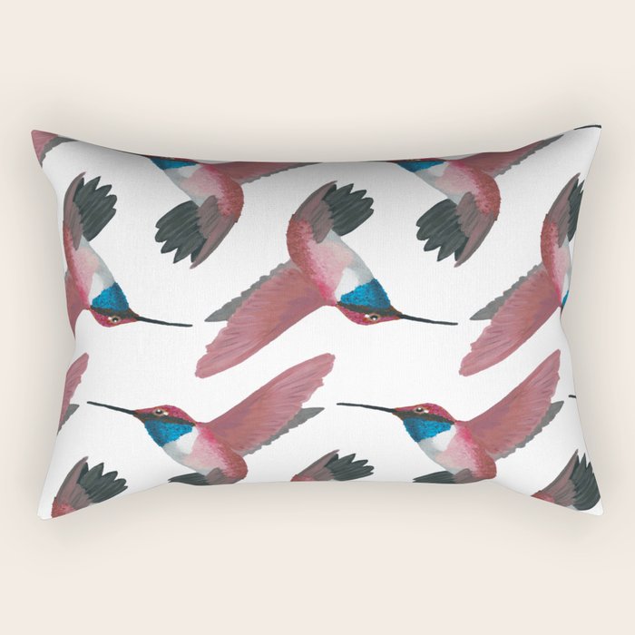 Red Hummingbird  Rectangular Pillow Gallery Image 1
