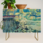 VaÌclav RadimskyÌ Landscape with lily pond Oil Painting  Credenza Gallery Image 1