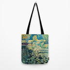 VaÌclav RadimskyÌ Landscape with lily pond Oil Painting  Tote Bag Gallery Image 2
