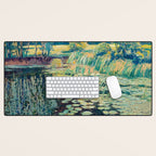 VaÌclav RadimskyÌ Landscape with lily pond Oil Painting  Desk Mat Gallery Image 1