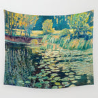 VaÌclav RadimskyÌ Landscape with lily pond Oil Painting  Wall Tapestry Gallery Image 4