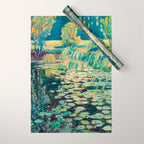 VaÌclav RadimskyÌ Landscape with lily pond Oil Painting  Wrapping Paper Gallery Image 1