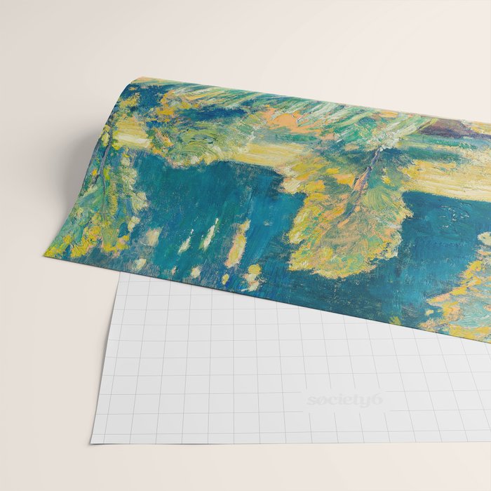 VaÌclav RadimskyÌ Landscape with lily pond Oil Painting  Wrapping Paper Gallery Image 2