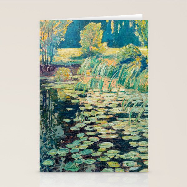 VaÌclav RadimskyÌ Landscape with lily pond Oil Painting  Stationery Card Gallery Image 2