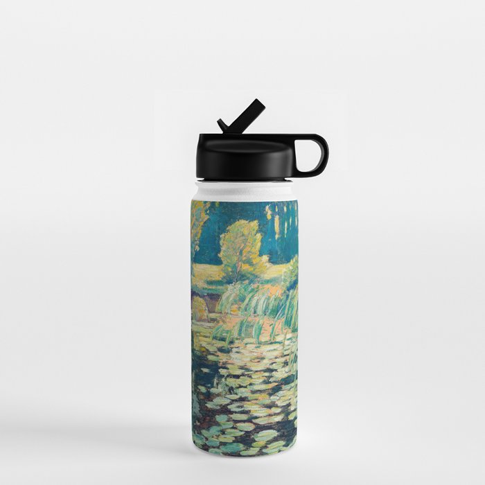 VaÌclav RadimskyÌ Landscape with lily pond Oil Painting  Water Bottle Gallery Image 1