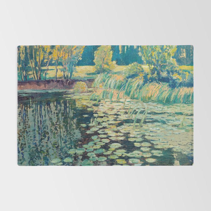 VaÌclav RadimskyÌ Landscape with lily pond Oil Painting  Rug Gallery Image 2