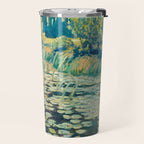 VaÌclav RadimskyÌ Landscape with lily pond Oil Painting  Travel Mug Gallery Image 2